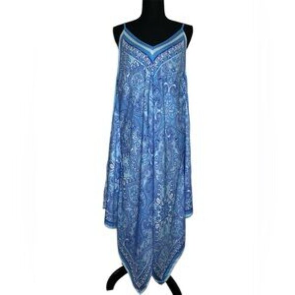 J. McLaughlin Dresses & Skirts - J.McLaughlin Abstract Paisley Print Handkerchief Dress Resortwear Size M/L